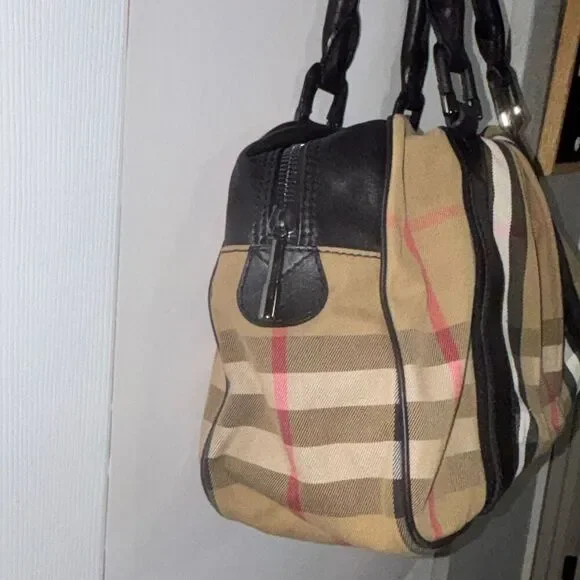 Burberry Knight Bag Purse Satchel signature nova house check XL leather/canvas - Picture 4 of 15